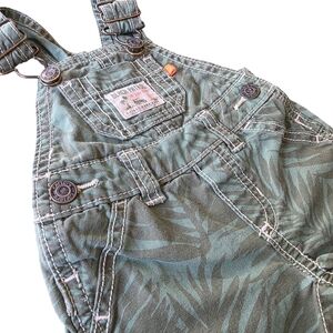 Carter's Palm Leaf Print "Beach Patrol Cutest Dude Ever" Shortalls, Baby Boy NB